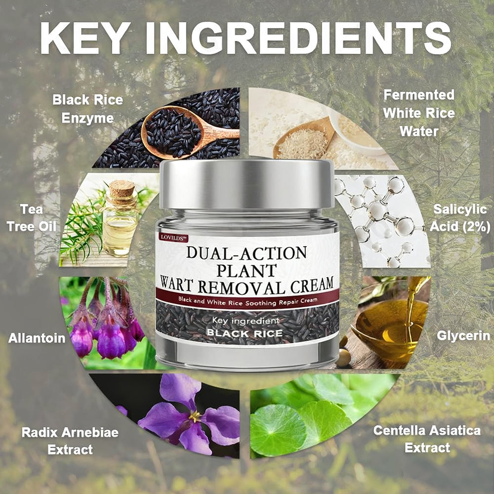 LOVILDS™Black Rice Skin Repair Essence Cream ⚕️ Health Canada Certified Certified (Eliminates warts and skin tags, relieves psoriasis, improves keratin build-up and follicular keratinization, fades pigmentation, sun spots & age spots)