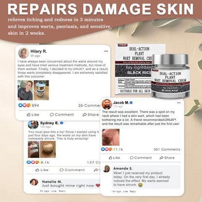 LOVILDS™Black Rice Skin Repair Essence Cream ⚕️ Health Canada Certified Certified (Eliminates warts and skin tags, relieves psoriasis, improves keratin build-up and follicular keratinization, fades pigmentation, sun spots & age spots)